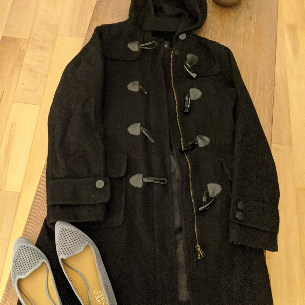 Long toggle winter coat